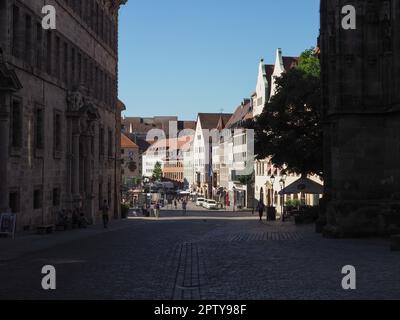 NÜRNBERG, DEUTSCHLAND - CA. JUNI 2022: Blick in die Altstadt Stockfoto