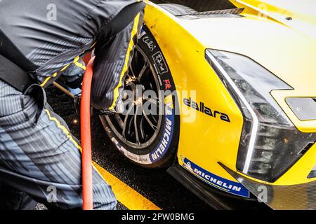 Stavelot, Belgien. 28. April 2023. michelin, Tyre, pneu, während der 6 Stunden Spa-Francorchamps 2023, 3. Runde der FIA-Weltausdauermeisterschaft 2023 vom 27. Bis 29. April 2023 auf dem Circuit de Spa-Francorchamps in Stavelot, Belgien - Foto Frédéric Le Floc'h/DPPI Credit: DPPI Media/Alamy Live News Stockfoto