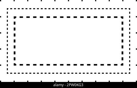 Tracing Rechteck Form Linien Element für Vorschule, Kindergarten und Montessori Kinder Vorschreiben und Zeichnen Aktivitäten in Vektor-Illustration Stock Vektor