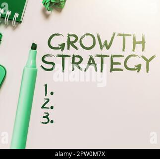 Inspiration zeigt Wachstumsstrategie, Konzeptfoto die Methode, die ein Unternehmen zur Expansion seines Geschäfts oder Markts verwendet Stockfoto