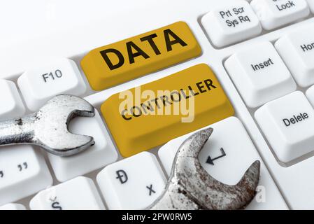 Inspiration für den Data Controller, eine Business Idea Person, die den Zweck der zu verarbeitenden Daten bestimmt Stockfoto