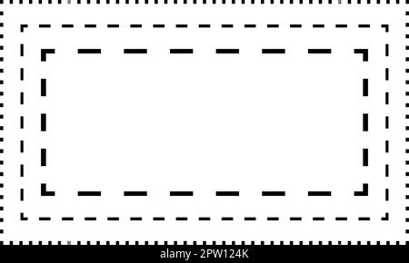 Tracing Rechteck Form Linien Element für Vorschule, Kindergarten und Montessori Kinder Vorschreiben und Zeichnen Aktivitäten in Vektor-Illustration Stock Vektor