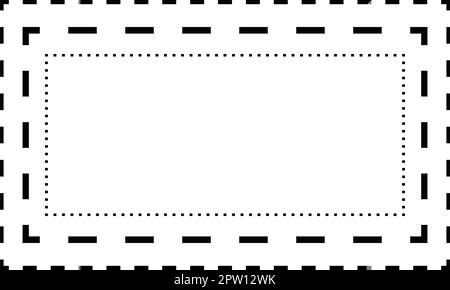 Tracing Rechteck Form Linien Element für Vorschule, Kindergarten und Montessori Kinder Vorschreiben und Zeichnen Aktivitäten in Vektor-Illustration Stock Vektor