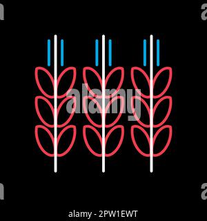 Symbol für Stacheln und Weizenkörner Stock Vektor
