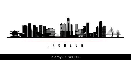 Incheon 01-1 (schwarz und weiß) Stock Vektor