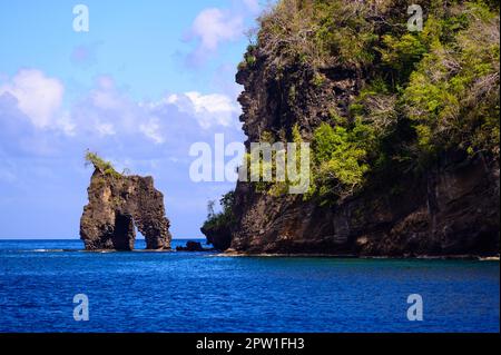 Filmset von Piraten der Karibik, Wallilabou Bay, Saint Vincent Stockfoto