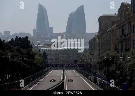 Baku, Aserbaidschan. 28. April 2023. Baku Circuit Ambiance während des Formel-1-Grand Prix Aserbaidschan 2023, 4. Runde der Formel-1-Weltmeisterschaft 2023 vom 28. Bis 30. April 2023 auf dem Baku City Circuit in Baku, Aserbaidschan - Foto: Dppi/DPPI/LiveMedia Credit: Unabhängige Fotoagentur/Alamy Live News Stockfoto