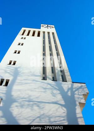 Evangelisch-Lutherische Versöhnungskirche in Leipzig, Gohlis im Stil der klassischen Moderne (Bauhaus) nach dem Entwurf von Hans Heinrich Grotj Stockfoto