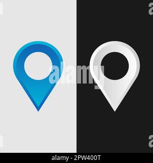 Blaues und weißes Kartensymbol für Vektor. Stock Vektor