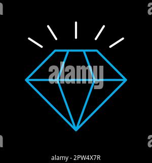 Brilliant, diamond vector isolated icon Stock Vektor