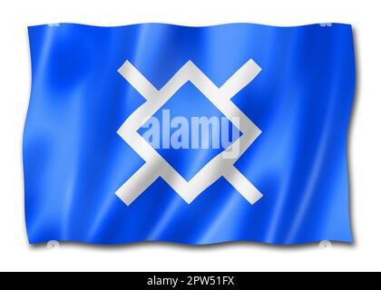 Ethnische Flagge der Cheyenne, USA. 3D-Abbildung Stockfoto