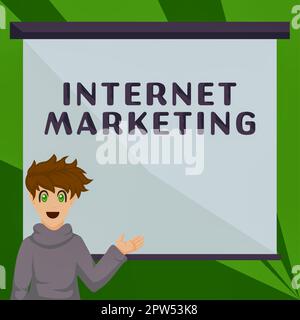 Konzeptüberschrift Internet Marketing, Business Showcase Online Commerce Networking Entrepreneur Entrepreneurship Stockfoto