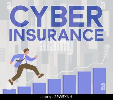 Handgeschriebener Text Cyber Insurance, Business Showcase schützt Unternehmen und Benutzer vor internetbasierten Risiken Stockfoto