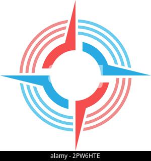 Kompass-Logo-Symbol-Design Stock Vektor