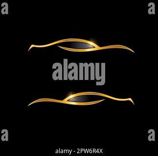Vektorsymbol für goldenes Auto-Logo Stock Vektor