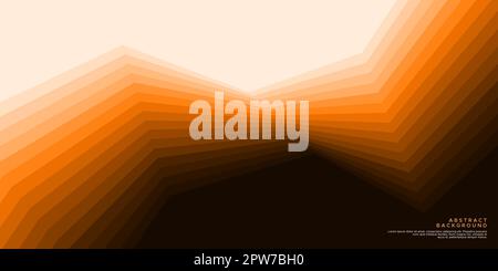 Farbenfrohe orangefarbene Linien abstrakter Hintergrund. Moderne Tapete mit linearen Farbtönen. Stock Vektor