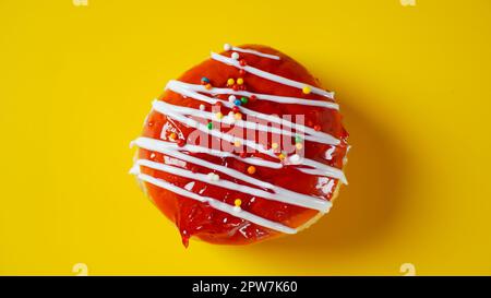 Das Hanukka-Fest-Konzept. Leckere Donuts Stockfoto