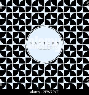 Konstruktionsvorlage für geometrische Muster. Abstraktes Halbkreismuster. Stock Vektor