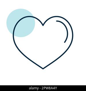 Herzvektorsymbol. Liebessymbol Valentinstag Stock Vektor