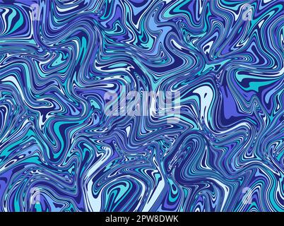 Moderner abstrakter Wellenlinienvektor in Blau. Marmorvektor mit Wellenmuster. Stock Vektor
