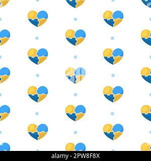 World Down Syndrome Day Seamless Pattern Design in Template handgezeichnete Cartoon Flat Illustration Stock Vektor