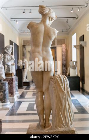 Statue der Esquilinischen Venus, Statue der römischen Göttin aus der frühen Kaiserzeit in den Hallen des Horti Lamiani in den Kapitolinischen Museen, Palazzo dei Con Stockfoto