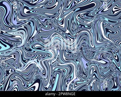 Abstraktes pastellblaues Wellendesign. Designvorlage mit blauer Marmorlinie. Stock Vektor