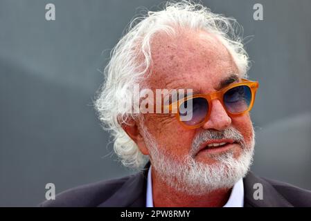 Baku, Aserbaidschan. 29. April 2023. Flavio Briatore (ITA) Formel-1-Weltmeisterschaft, Rd 4, Aserbaidschan Grand Prix, Samstag, 29. April 2023. Baku City Circuit, Aserbaidschan. Kredit: James Moy/Alamy Live News Stockfoto