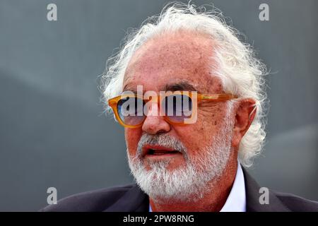 Baku, Aserbaidschan. 29. April 2023. Flavio Briatore (ITA) Formel-1-Weltmeisterschaft, Rd 4, Aserbaidschan Grand Prix, Samstag, 29. April 2023. Baku City Circuit, Aserbaidschan. Kredit: James Moy/Alamy Live News Stockfoto
