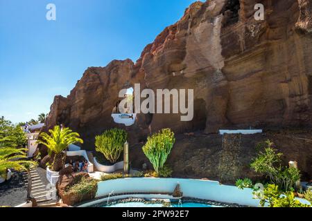 Lagomar, ehemaliger Sitz des Schauspielers Omar Sharif in Nazaret, Lanzarote, Kanarische Inseln, Spanien Stockfoto