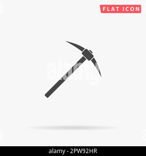 Symbol "Auswählen". Einfaches flaches schwarzes Symbol mit Schatten auf weißem Hintergrund. Piktogramm zur Vektordarstellung Stock Vektor