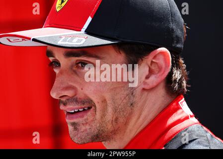 Baku, Aserbaidschan. 29. April 2023. Charles Leclerc (MON) Ferrari. Formel-1-Weltmeisterschaft, Rd 4, Aserbaidschan Grand Prix, Samstag, 29. April 2023. Baku City Circuit, Aserbaidschan. Kredit: James Moy/Alamy Live News Stockfoto