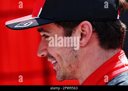 Baku, Aserbaidschan. 29. April 2023. Charles Leclerc (MON) Ferrari. Formel-1-Weltmeisterschaft, Rd 4, Aserbaidschan Grand Prix, Samstag, 29. April 2023. Baku City Circuit, Aserbaidschan. Kredit: James Moy/Alamy Live News Stockfoto