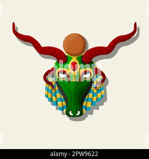 Gott-Khnum-Maske Stock Vektor