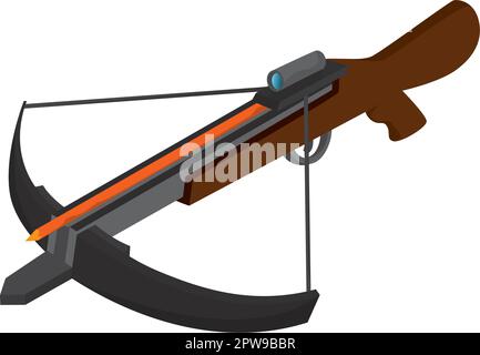 Detailgetreue Darstellung Einer Modernen Crossbow Gun Stock Vektor