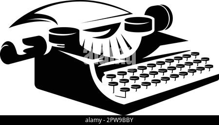 Alte und antike Schreibmaschinenabbildung Stock Vektor