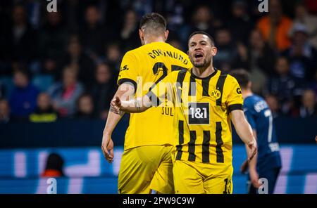 Bochum, Deutschland. 28. April 2023. Raphael Guerreiro (BVB) VfL Bochum - Borussia Dortmund 28.04.2023 Copyright (nur für journalistische Zwecke) von: Stockfoto