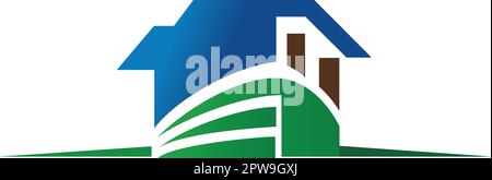 Kreative und helle Immobilien-Symbol Stock Vektor
