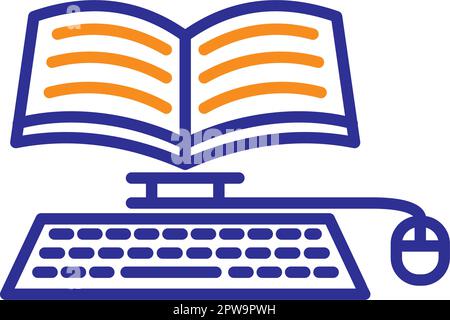 Symbol für Online-Kurs und E-Learning Stock Vektor