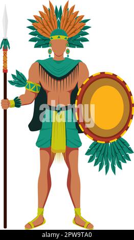 Detailliertes Maya-Volk mit Gestendarstellung Stock Vektor