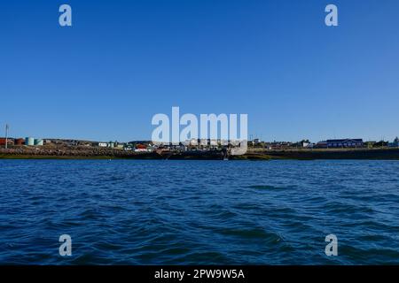 Puerto Deseado River Landscape, Santa Cruz Province, Patagonia, Argentinien. Stockfoto