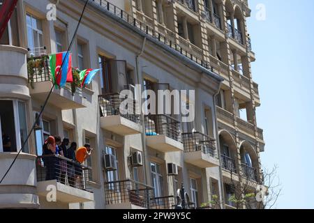 Baku, Aserbaidschan. 29. April 2023. Zuschauer, F1. Grand Prix von Aserbaidschan auf dem Baku City Circuit am 29. April 2023 in Baku, Aserbaidschan. (Foto von HIGH TWO) dpa/Alamy Live News Stockfoto