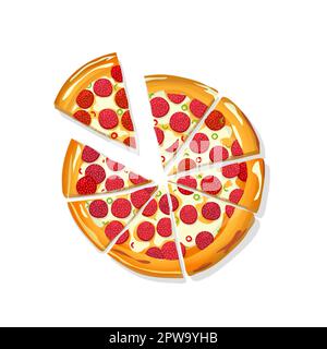 Pizza Peperoni Stock Vektor