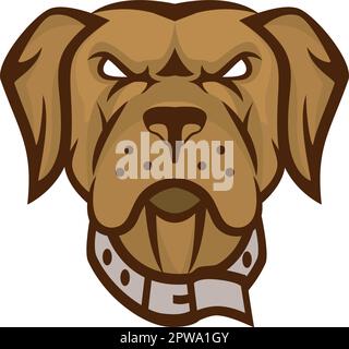 Labrador Retriever mit gruseligem Gesicht Stock Vektor