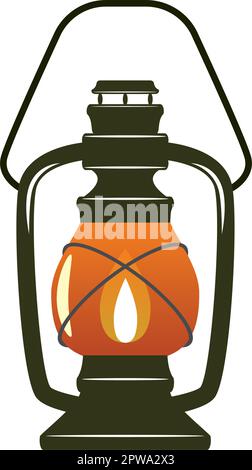 Abbildung: Petroleumlampe oder Kerosinlampe Stock Vektor