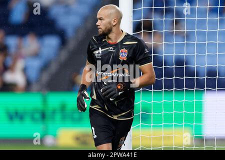 Sydney, Australien. 29. April 2023. Jack Duncan von Newcastle Jets schaut während des Spiels zwischen dem FC Sydney und den Jets im Allianz Stadium am 29. April 2023 in Sydney, Australien. Gutschrift: IOIO IMAGES/Alamy Live News Stockfoto