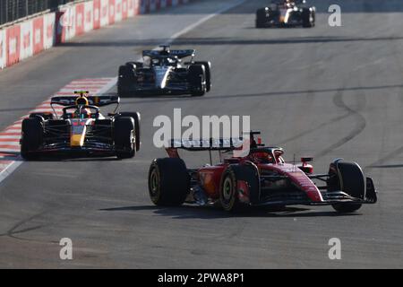 Baku, Aserbaidschan. 29. April 2023. Charles Leclerc (MON) Ferrari SF-23. 29.04.2023. Formel-1-Weltmeisterschaft, Rd 4, Aserbaidschan Grand Prix, Baku Street Circuit, Aserbaidschan, Sprint Day. Das Foto sollte wie folgt lauten: XPB/Press Association Images. Kredit: XPB Images Ltd/Alamy Live News Stockfoto