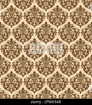 Nahtloses Barockes Damast-Ornament Stock Vektor