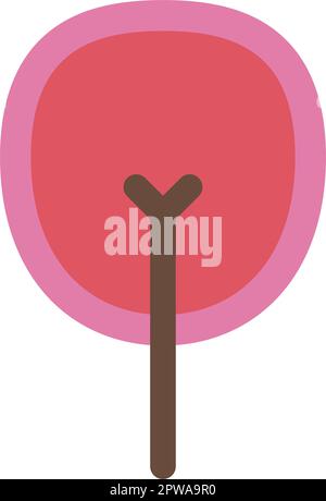 Baum-Symbol-Vektor-Symbol für Natur, Ökologie und Umwelt in einer flachen Farbdarstellung Stock Vektor