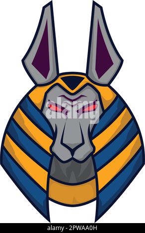 Seth Head Maskottchen und Illustration Stock Vektor